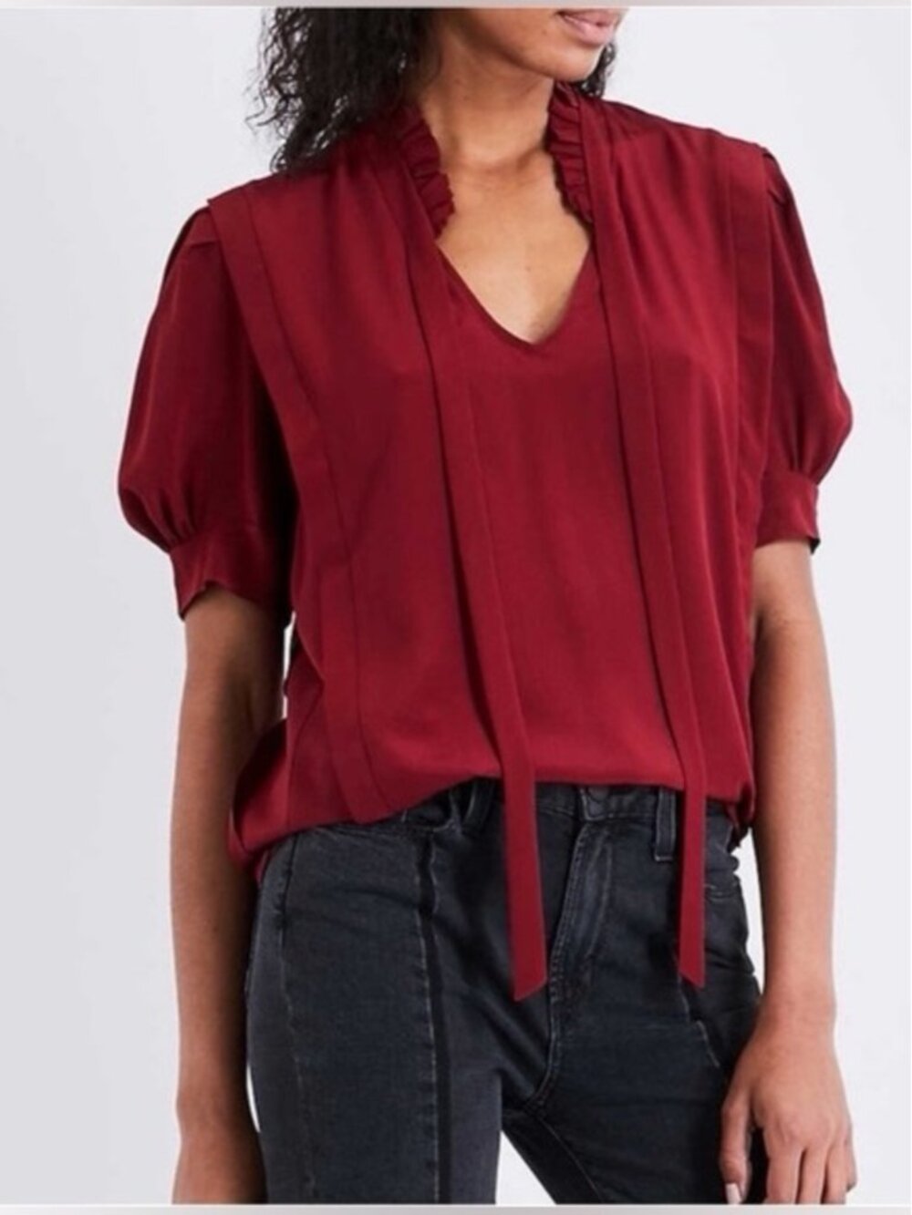 Sandro Phelia Silk Blouse Top